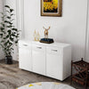 Chic White Three-Door Side Table