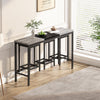 Chic Grey & Black Kitchen Bar Set with Stools