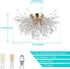 Sparkling Gold Sputnik Ceiling Light