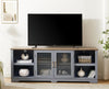 Charming Coastal TV Stand with Glass Doors