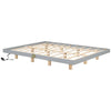 Modern Queen Floating Bed with Under-Lit Glow