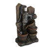 Charming Antique Pump Water Fountain with LED Glow