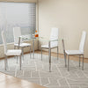 Chic Glass Dining Set with Stylish Chairs