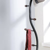 Sleek Black & Walnut Coat Stand