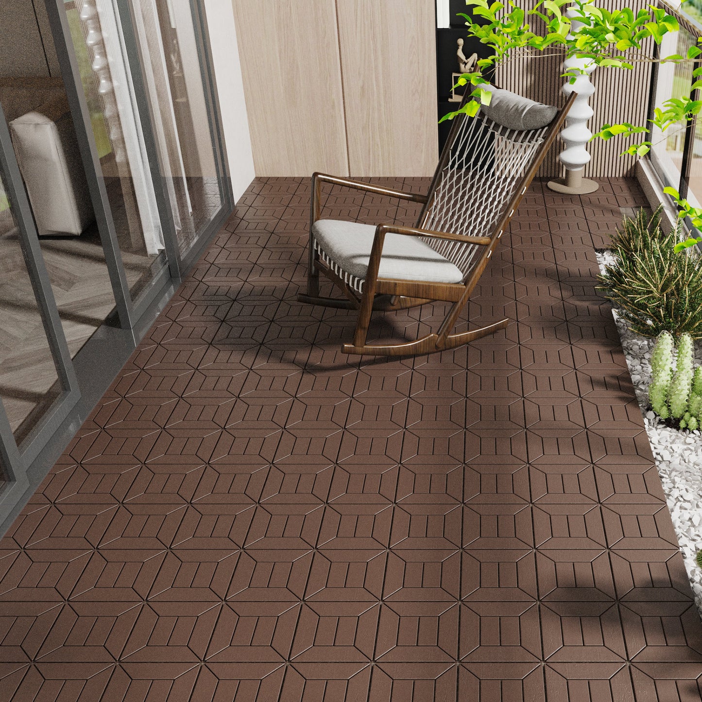 Easy-Install Interlocking Patio Deck Tiles – Stylish and Versatile!