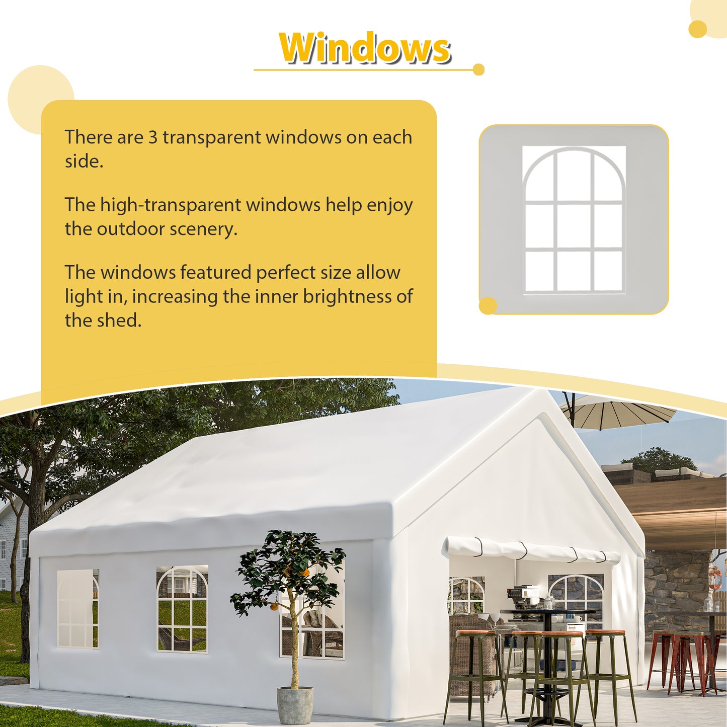 Big Bash Party Tent - Heavy Duty Outdoor Canopy with Removable Walls!