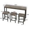 Chic Bistro Dining Set with Stools