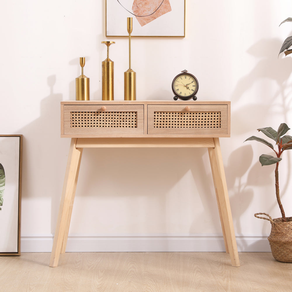 Charming Rattan Side Table