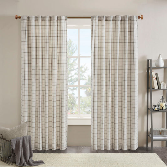 Cozy Plaid Fleece-Lined Curtains