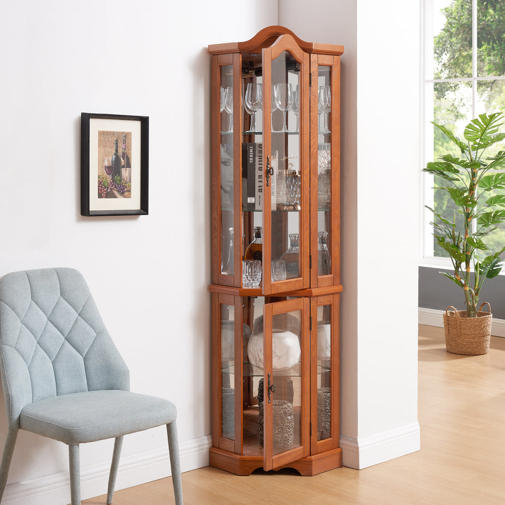 Radiant Corner Curio Cabinet