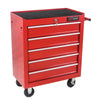 Rolling Red Tool Cart with 5 Drawers