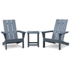 Cozy Grey Adirondack Chair Duo with Table for Outdoor Relaxation