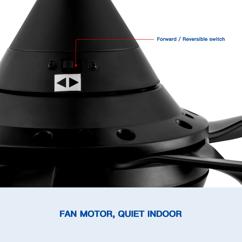 Sleek Matte Black LED Ceiling Fan