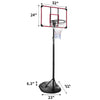 Adjustable Portable Basketball Hoop with Wheels