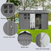 Charming Grey Garden Shed with Window