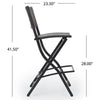 Chic Foldable Wicker Patio Bar Stools - Set of Two