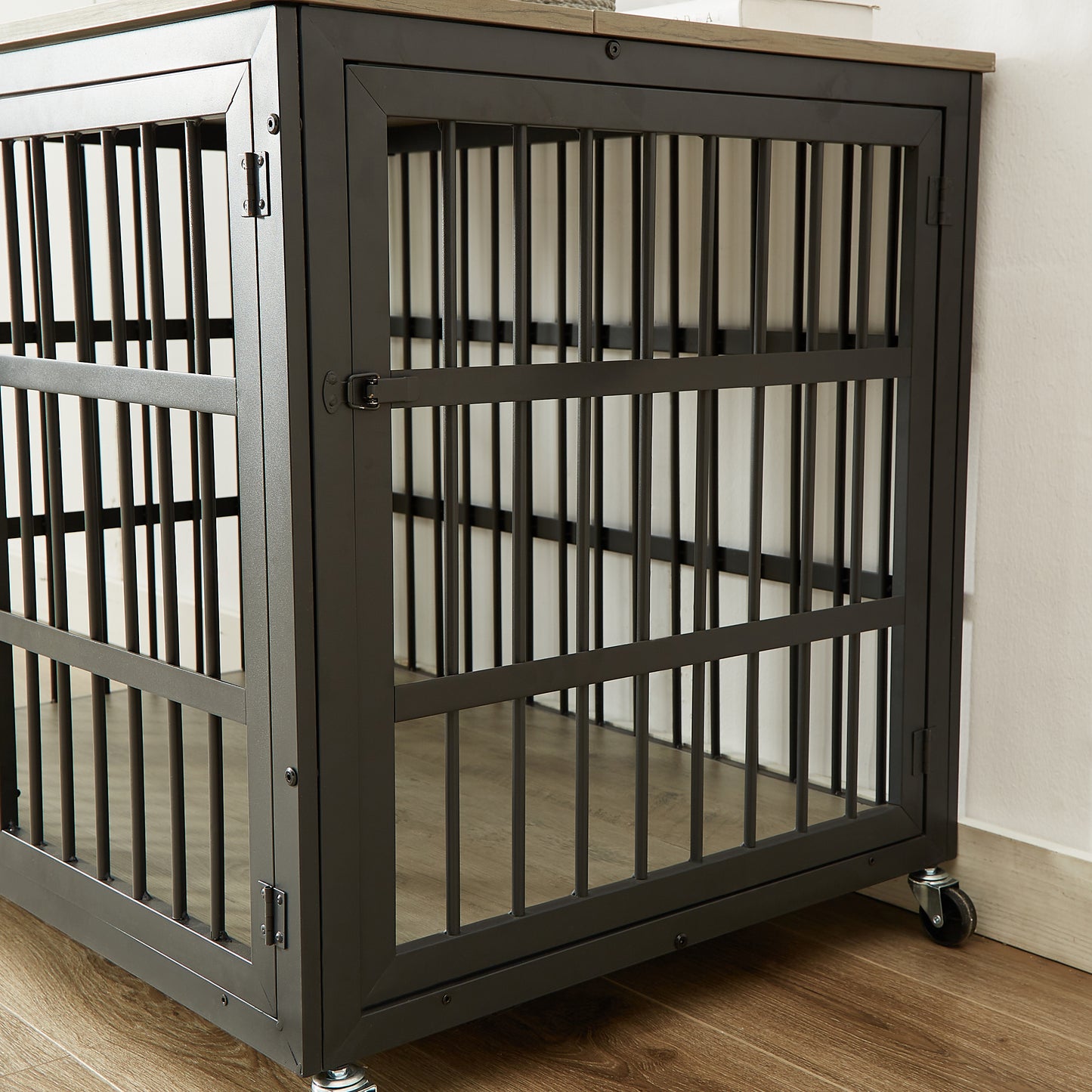 Chic Canine Crate with Side Access - Grey