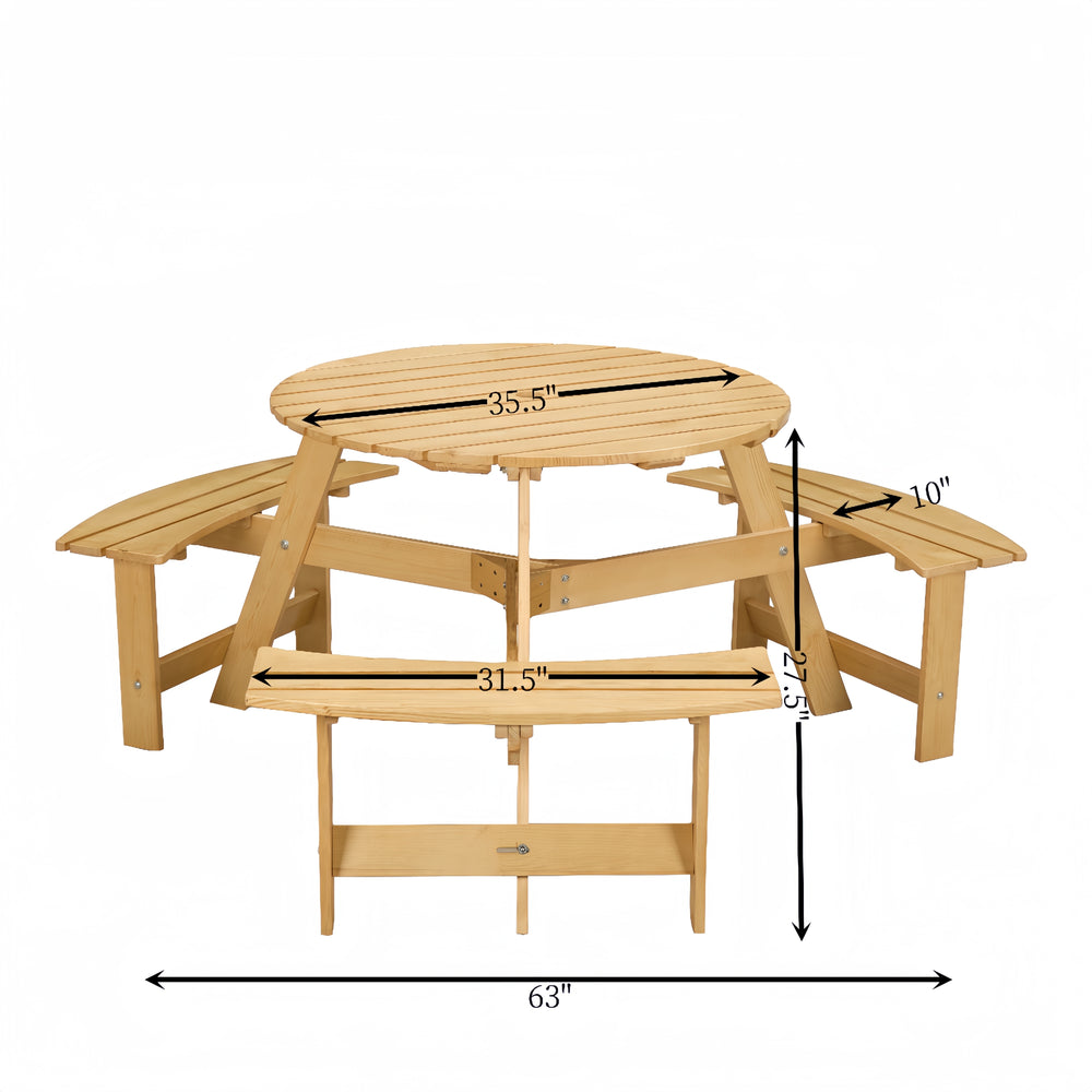 Gather 'Round: Spacious Outdoor Picnic Table Set