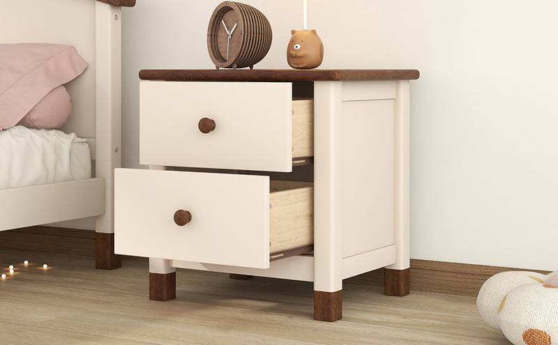 Charming Kids’ Nightstand with Two Drawers