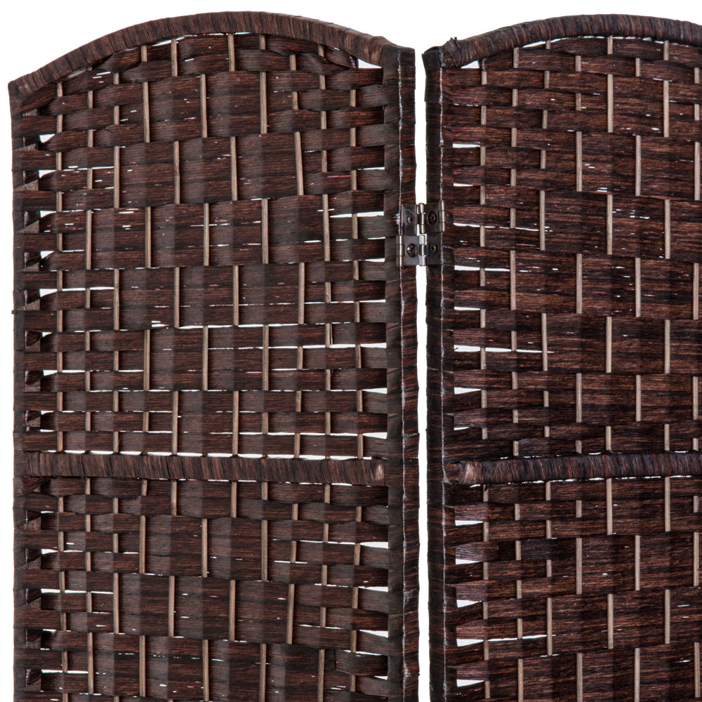 Cozy Brown Wicker Room Divider