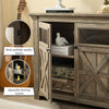 Stylish Gray Wine & Buffet Cabinet