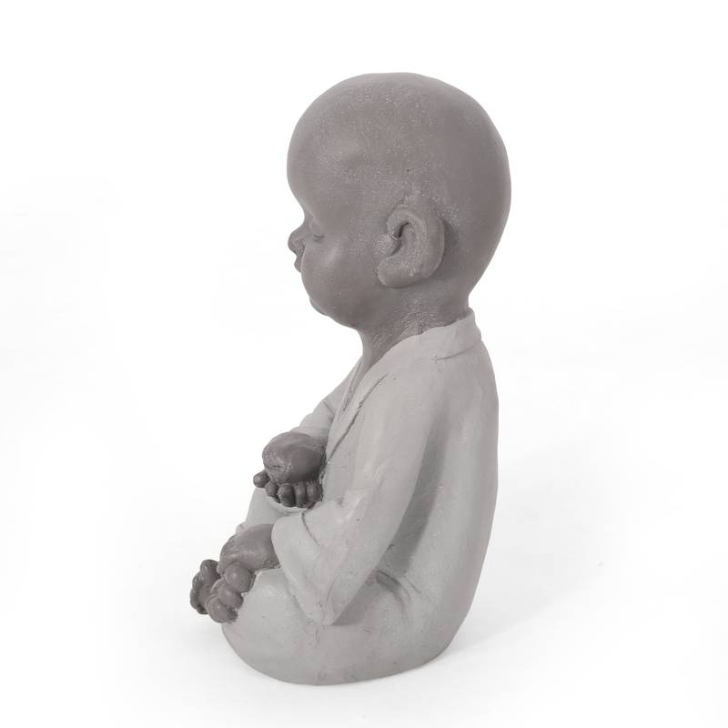 Serene Outdoor Monk Sculpture