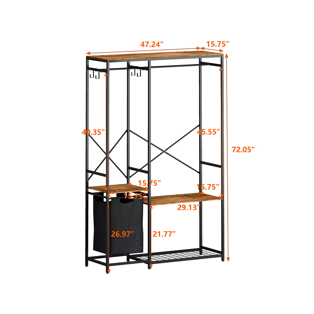 Stylish Portable Clothes Rack with Storage Bag