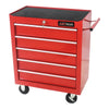 Rolling Red Tool Cart with 5 Drawers