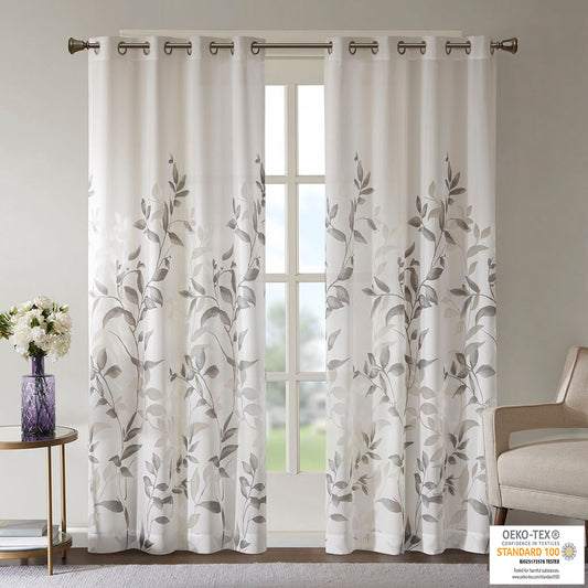 Chic Sheer Burnout Curtain Panel