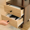Smart Charging Nightstand with USB Ports & Drawers