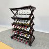 Chic Walnut Wine Display Rack