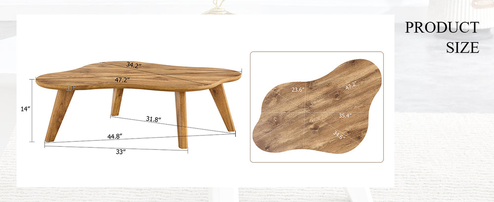 Cloudy Hills Table: A Stylish Solid Wood Desk for Dining and Gaming