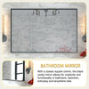 Chic Black Wall-Mount Bathroom Mirror