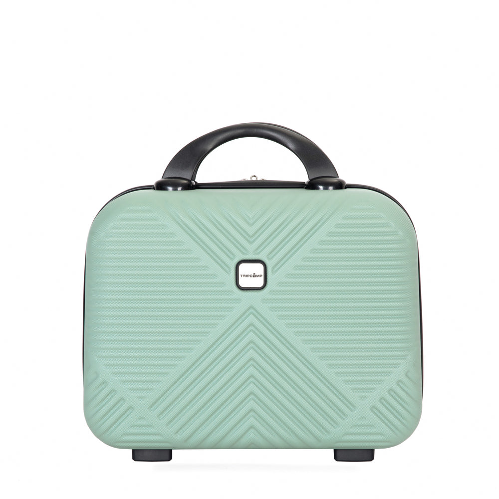 Olive Green Travel Set: Stylish Suitcase & Makeup Box Combo