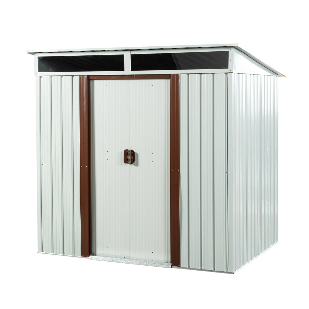 Stylish White Outdoor Storage Shed