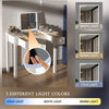 Glamorous Glow Vanity with Flip Mirror & Jewelry Storage
