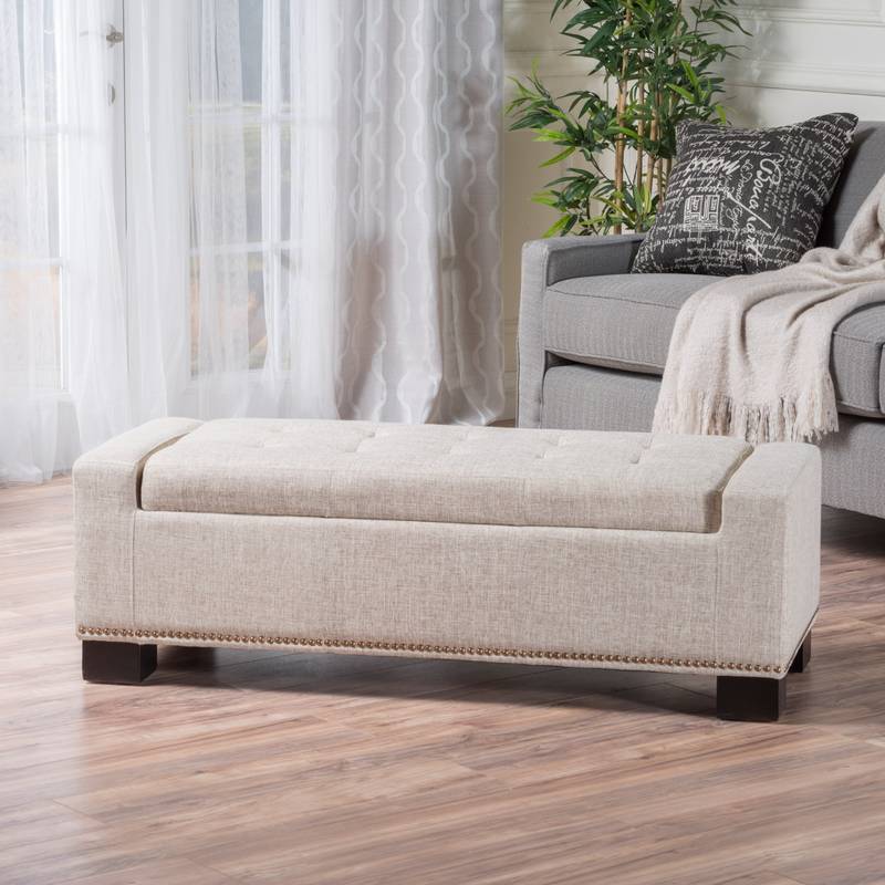 Chic Studded Storage Ottoman