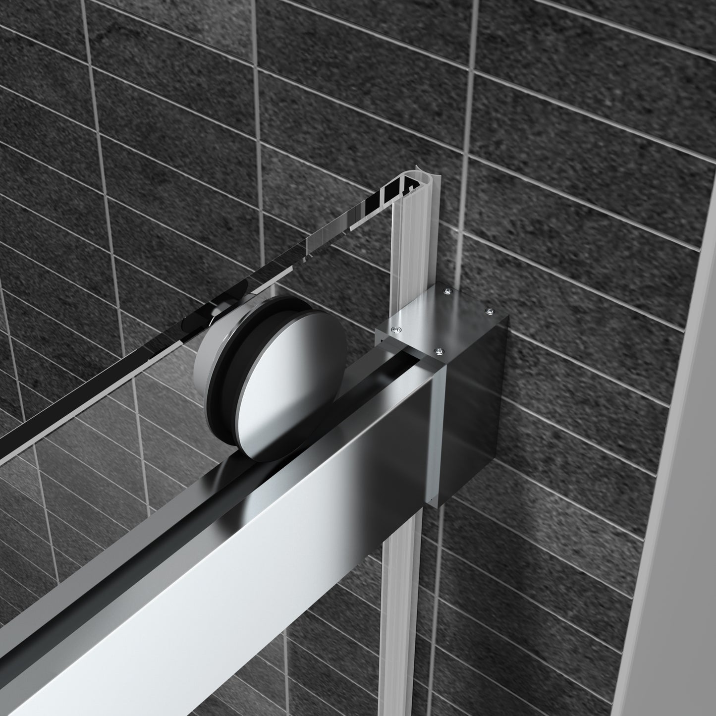 Sleek Sliding Shower Door with Soft-Close & Clear Glass