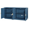 Chic Navy Sideboard with Stylish Handles & Adjustable Shelves