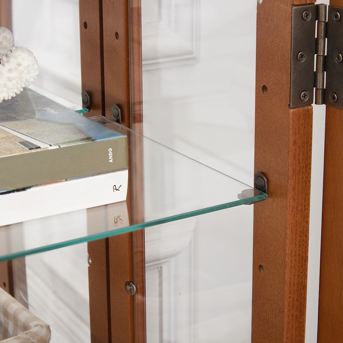 Elegant Lighted Curio Cabinet with Adjustable Shelves