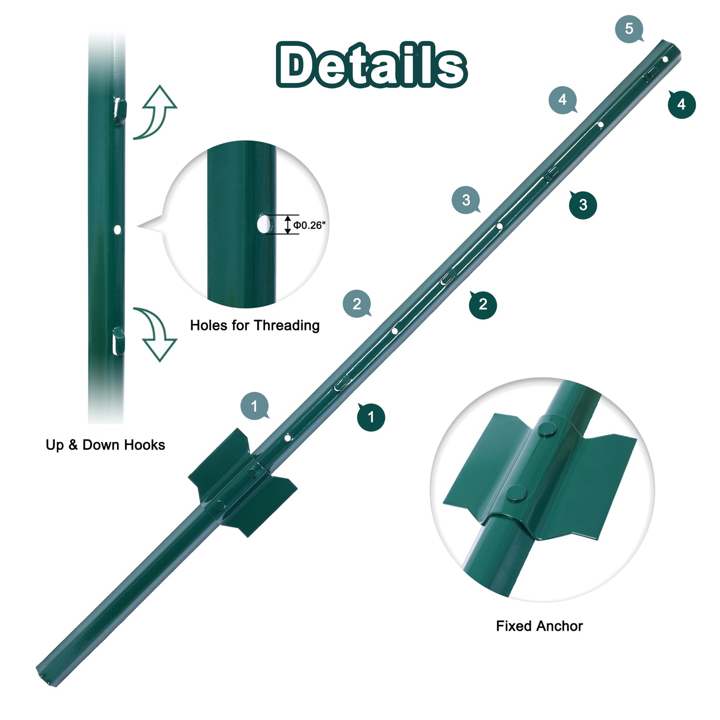 Durable Metal Fence Posts - Perfect for Your Garden!