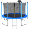 Trampoline Fun Zone with Safety Net and Basketball Hoop