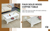 Chic Double-Layered White Coffee Table