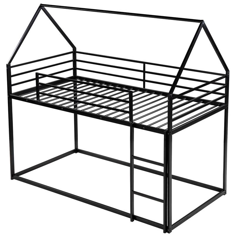 Cozy Black House Bunk Bed