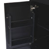 Versatile Black Kitchen Cart with Drop-Leaf Top and Storage Wheels