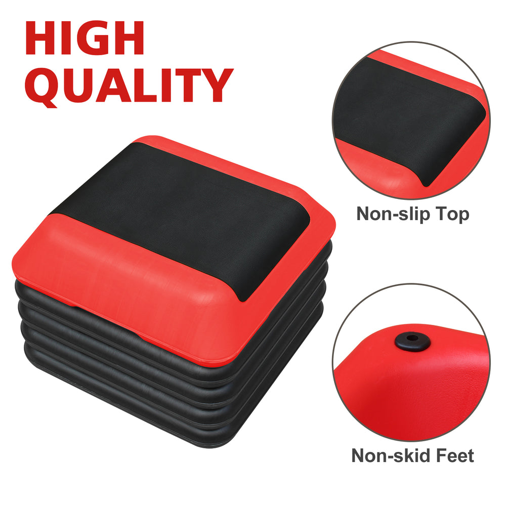 Adjustable Fitness Step Platform - Red Riser Trainer