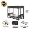 Cozy Twin Bunk Bed with Trundle - Sturdy & Noise-Free Design