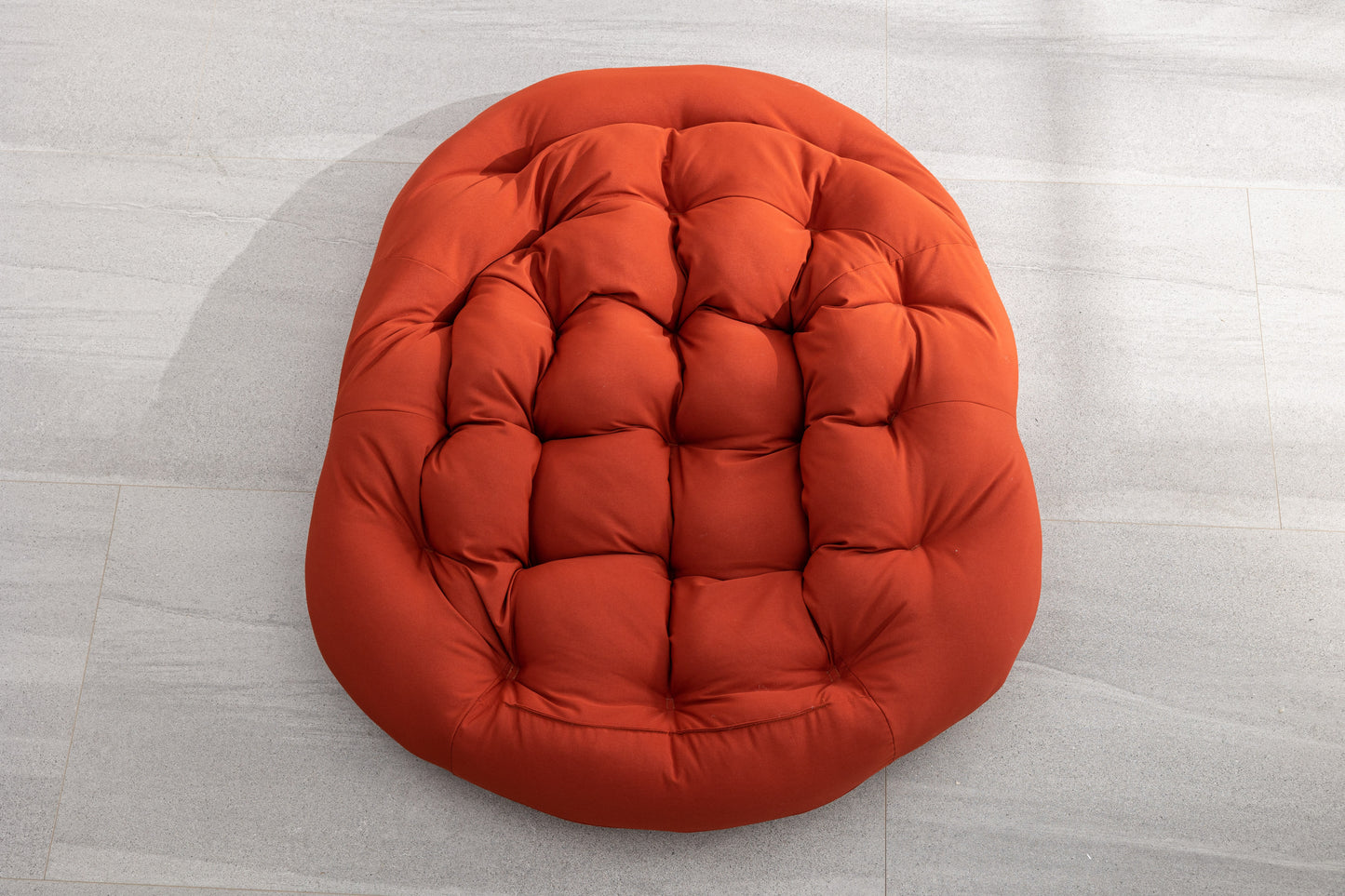 Cozy Orange Rattan Rocker