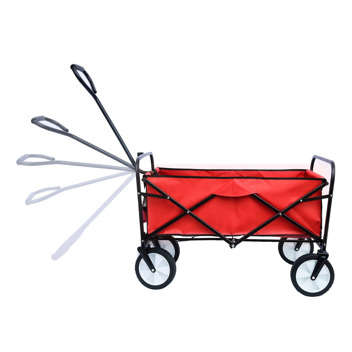 Bright Red Folding Wagon for Gardens & Beaches