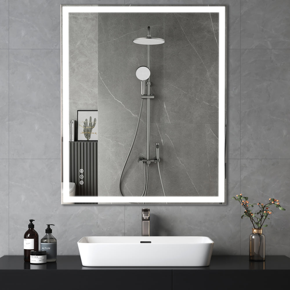 Smart Touch LED Bathroom Mirror with Adjustable Lighting